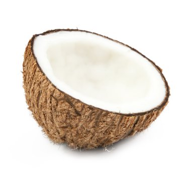 Yarım hindistan cevizi izole 