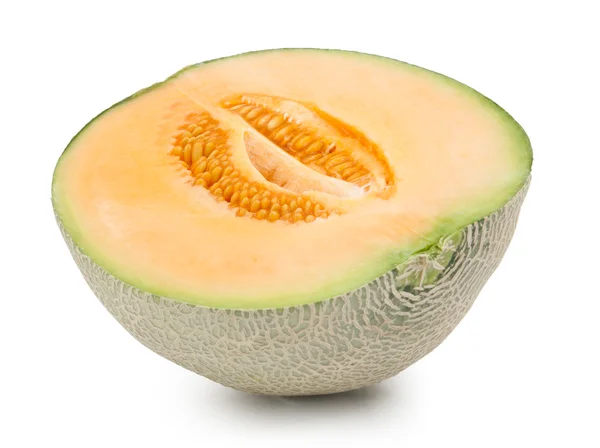 Orange cantaloupe dinnye elszigetelt — Stock Fotó