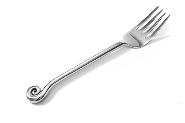 Vackra gaffel rostfri isolerad — Stockfoto