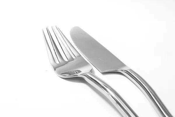 Cuchillo y tenedor aislados —  Fotos de Stock