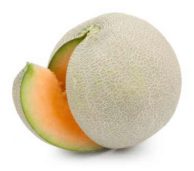 Orange cantaloupe melon isolated clipart