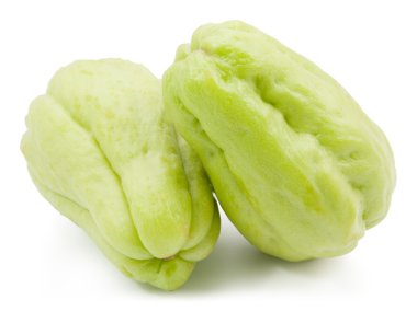 Chayote beyaz zemin üzerine