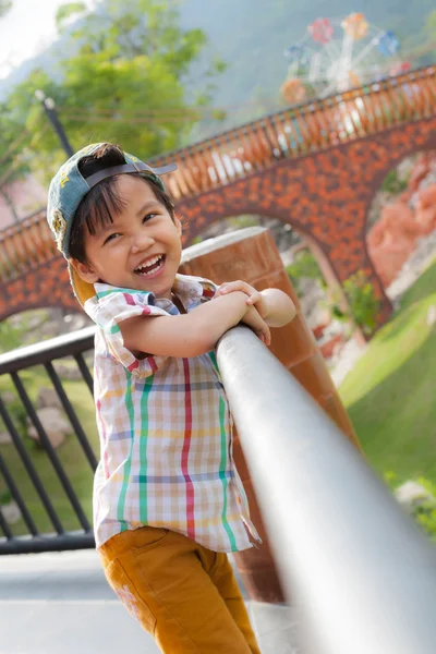 Happy boy in park — Stock Photo, Image