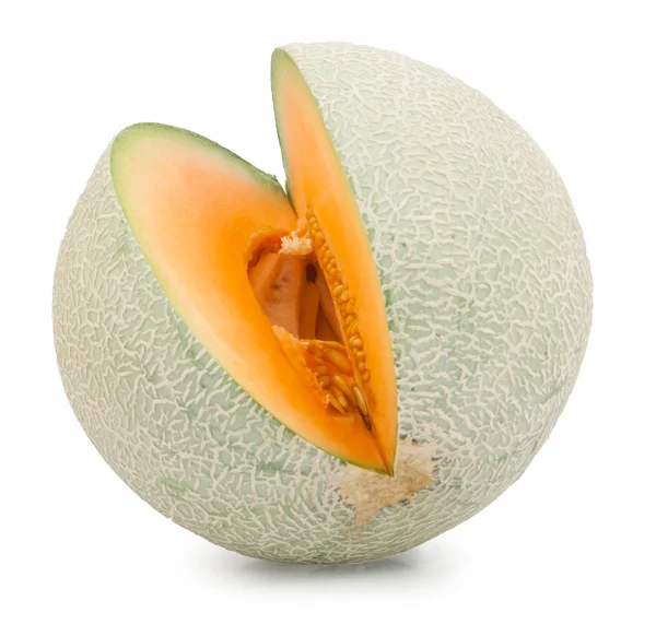 Orange meloun meloun, samostatný — Stock fotografie