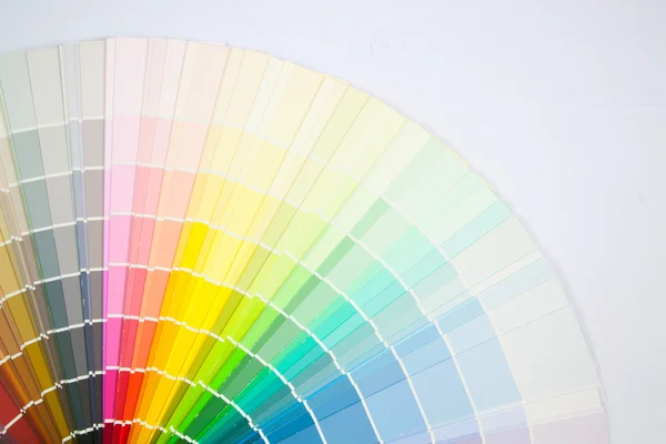Paleta de cores de pintura em close-up . — Fotografia de Stock