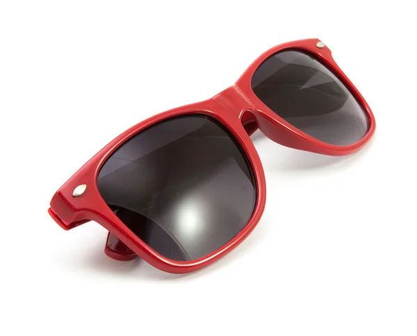 Røde solbriller isoleret - Stock-foto