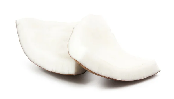 Trozos de coco aislados — Foto de Stock