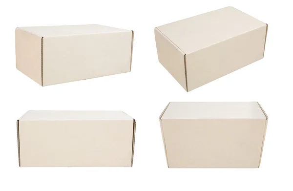 Raccolta di scatola di cartone isolato — Foto Stock