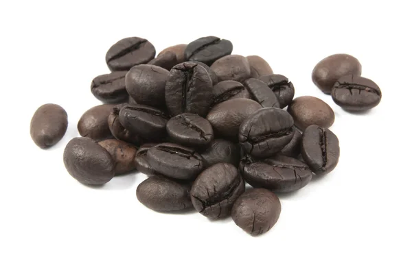 分離したクローズ アップのコーヒー豆 — ストック写真