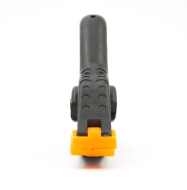 Büyük küçük siyah üzerine beyaz izole