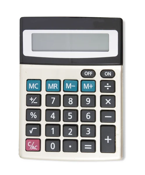 Top view of black calculator — Stock Photo, Image