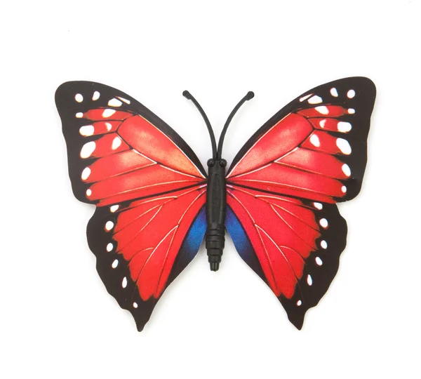 Farfalla falsa rossa isolata — Foto Stock