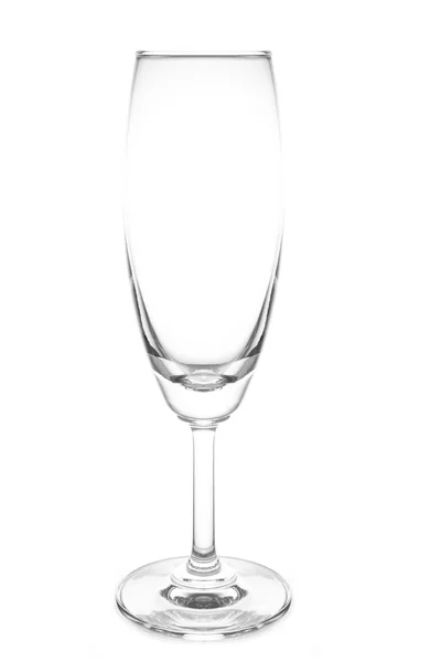 Pustej szklanki szampana na białym tle — Zdjęcie stockowe
