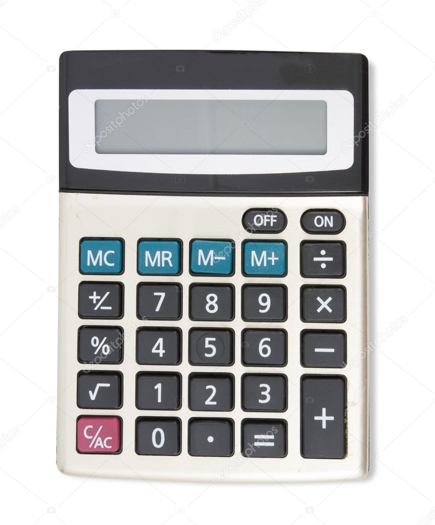 top view of black calculator 