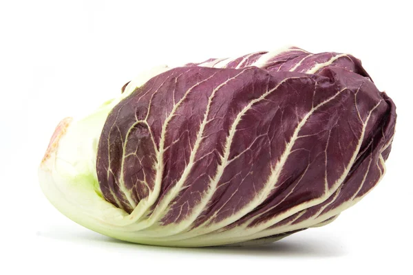 Radicchio roter Salat isoliert auf weißem — Stockfoto