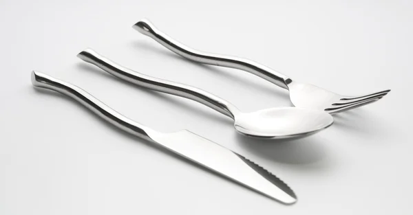 Beautiful fork spoon and knife — Stock Photo, Image