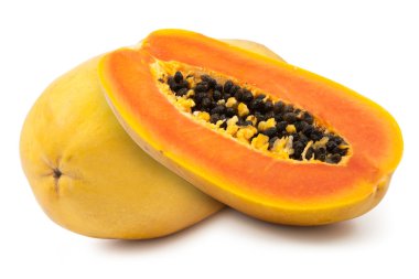 Olgun papaya izole