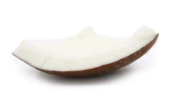 Pedaços de coco deslizante isolados — Fotografia de Stock