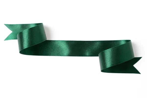Green Banners Ribbons Label White Background — Stock Photo, Image
