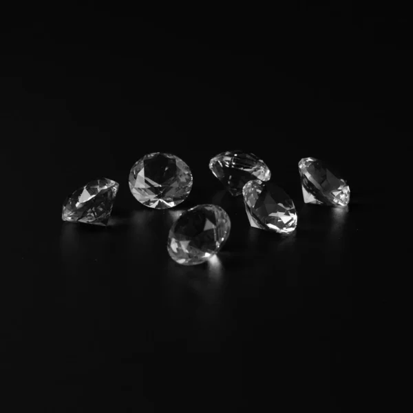 Diamantes Luxo Fundos Pretos — Fotografia de Stock