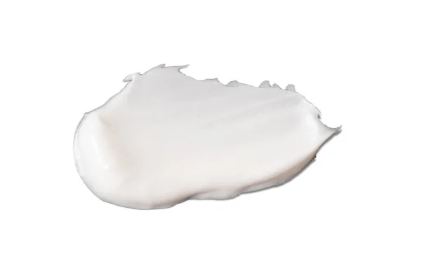 Beyaz Arkaplanda Beyaz Kozmetik Yüz Kremi Dokusu — Stok fotoğraf
