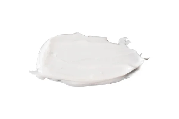 White Cosmetic Face Cream Texture White Background — Stock Photo, Image