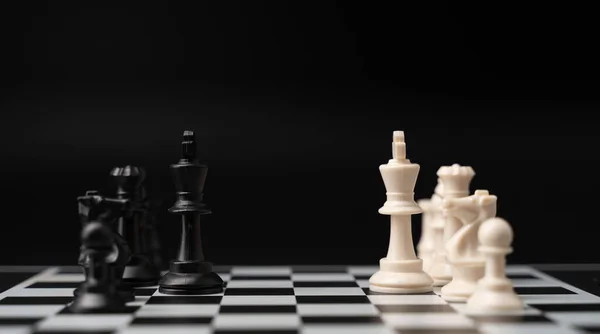 Nastavit Šachy Pozadí Šachovnice — Stock fotografie