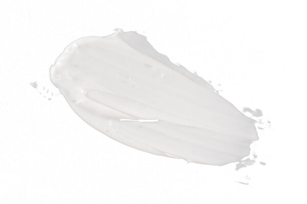 текстура крема для лица белого цвета на белом фоне