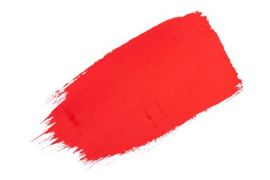 Beyaz arkaplanda kırmızı suluboya seti