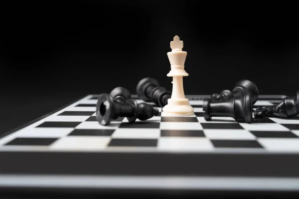 Schach Auf Einem Schachbrett Spielen — Stockfoto