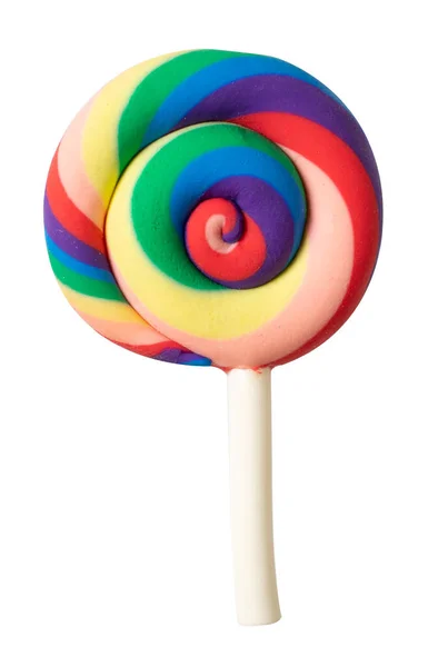 Lollipop Conjunto Volar Sobre Fondo Blanco — Foto de Stock