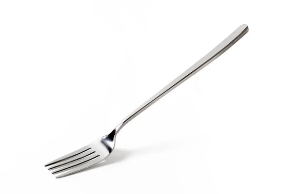 Silver Fork Photo Stacking White Background — Stock Photo, Image