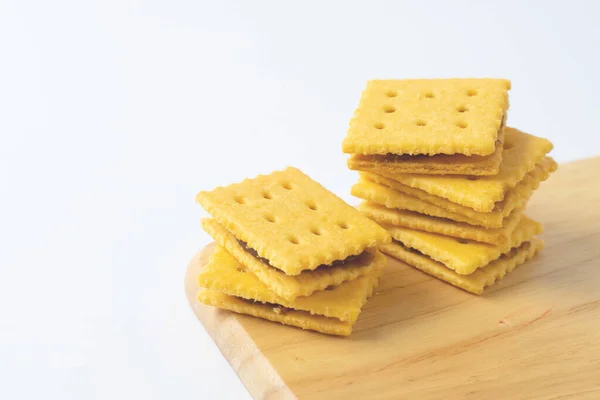 Biscotti All Ananas Spuntino Biscotti Sfondo Bianco — Foto Stock