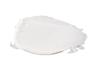 Beyaz arkaplanda beyaz kozmetik yüz kremi dokusu