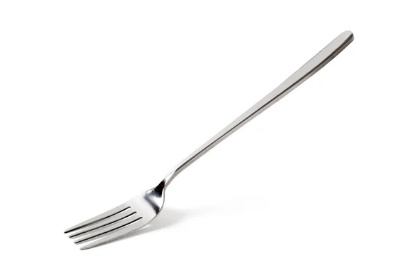 Silver Fork Photo Stacking White Background — Stock Photo, Image