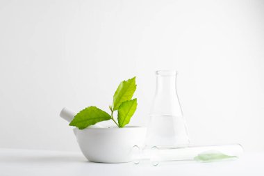 Alternatif bitki ilacıyla laboratuvar ve araştırma doğal cilt bakımı