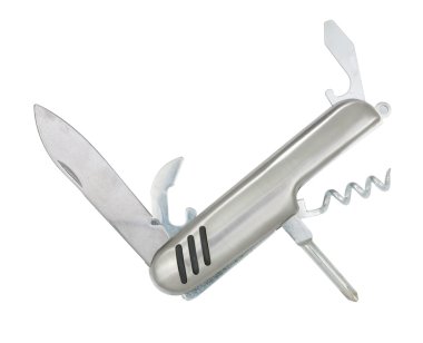 Silver knife multi tool  clipart