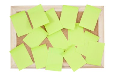 corkboard üzerinde notlar sonrası