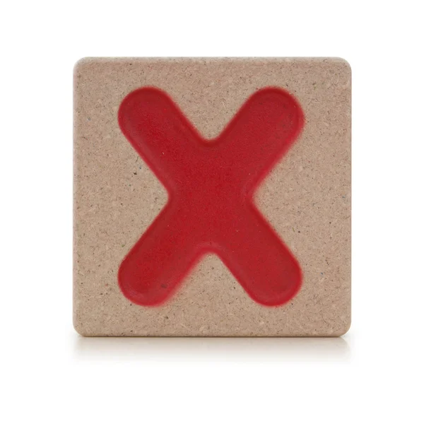 Alfabeto de juguete de madera x —  Fotos de Stock