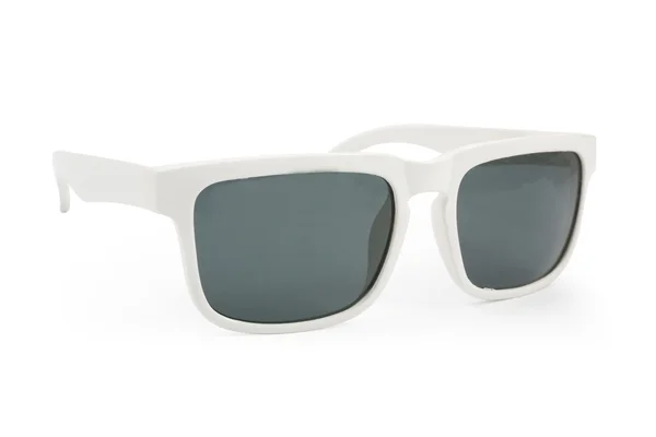 White  sunglasses on white background — Stock Photo, Image