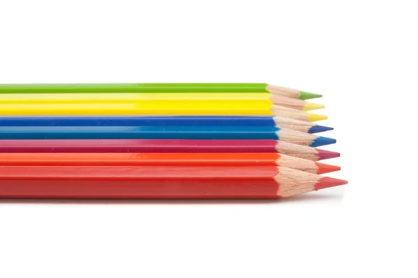 Em lápis de cor superior — Fotografia de Stock