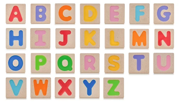 Alfabeto de juguete de madera A a Z — Foto de Stock