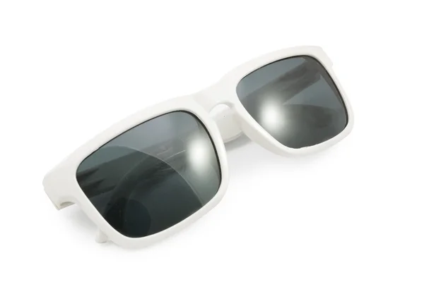 White  sunglasses on white background — Stock Photo, Image