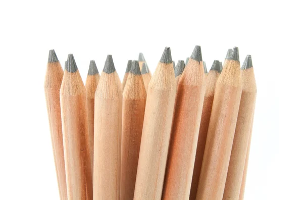 Crayons isolés sur fond blanc — Photo