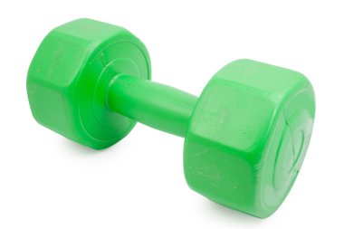 Dumbbell beyaz arkaplanda izole edildi