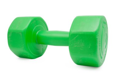 Dumbbell beyaz arkaplanda izole edildi