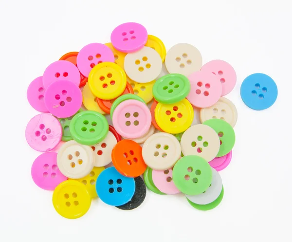 Boutons à coudre boutons en plastique boutons colorés fermoir — Photo