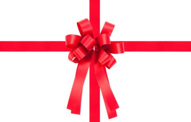 Saten kurdele güzel kırmızı yay