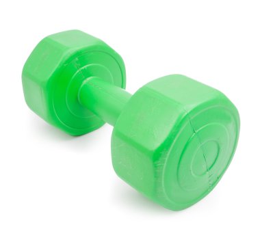 Dumbbell beyaz arkaplanda izole edildi