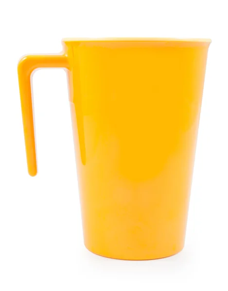 노란색 플라스틱 컵 충돌 절연 — 스톡 사진